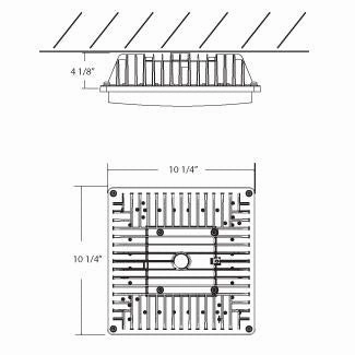Outdoor LED Outdoor Surface Mount Architectural Bronze Outdoor Ceiling Lights on sale