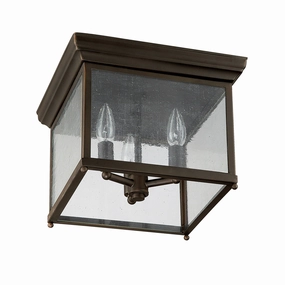 Outdoor Three Light Outdoor Flush Mount Old Bronze Outdoor Ceiling Mount Lighting hot sale