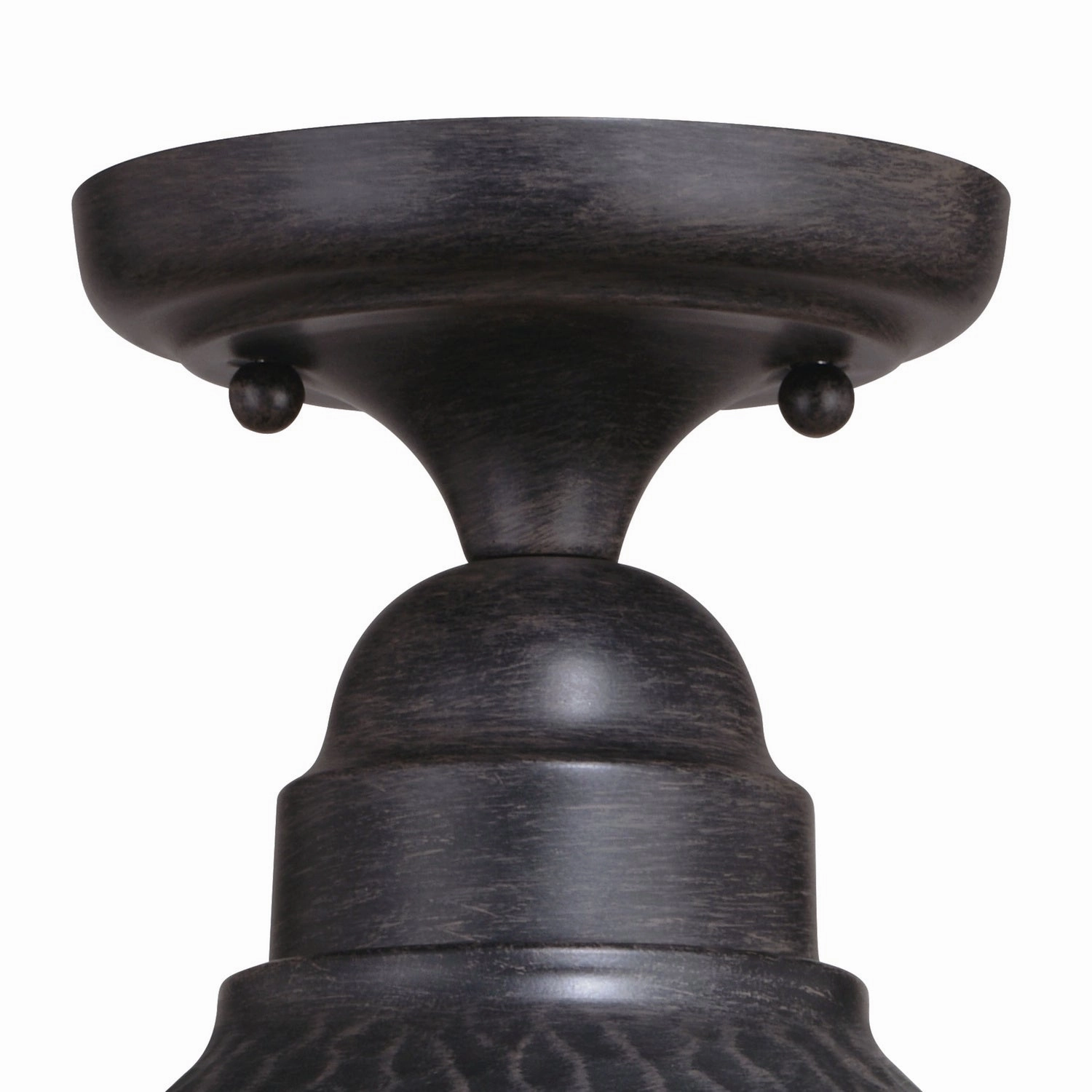 Outland One Light Outdoor Semi Flush Mount Aged Iron and Light Gold Waterproof Outdoor Ceiling Mount sale
