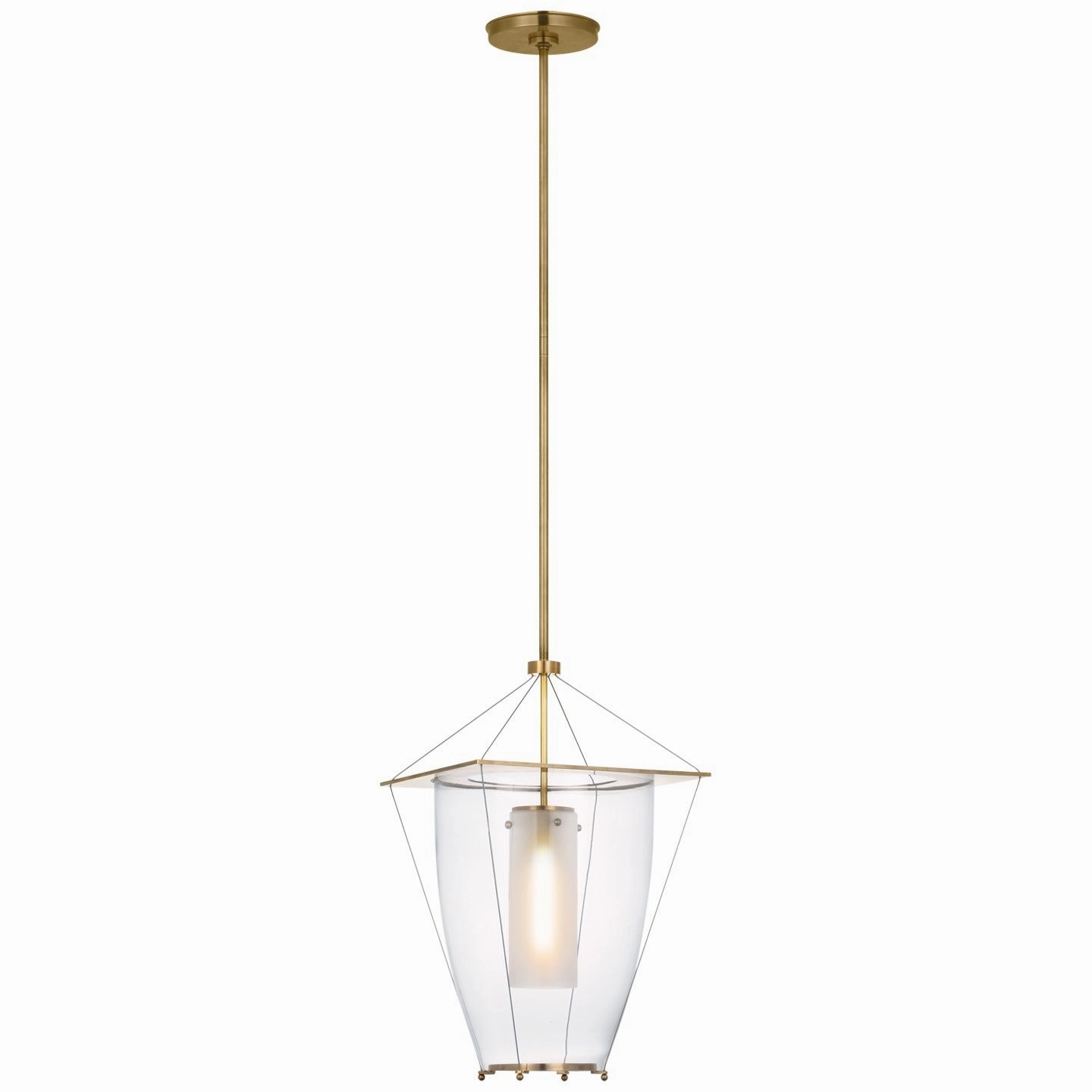 Ovalle LED Lantern Antique Burnished Brass Ceiling Lights Lighting outlet store