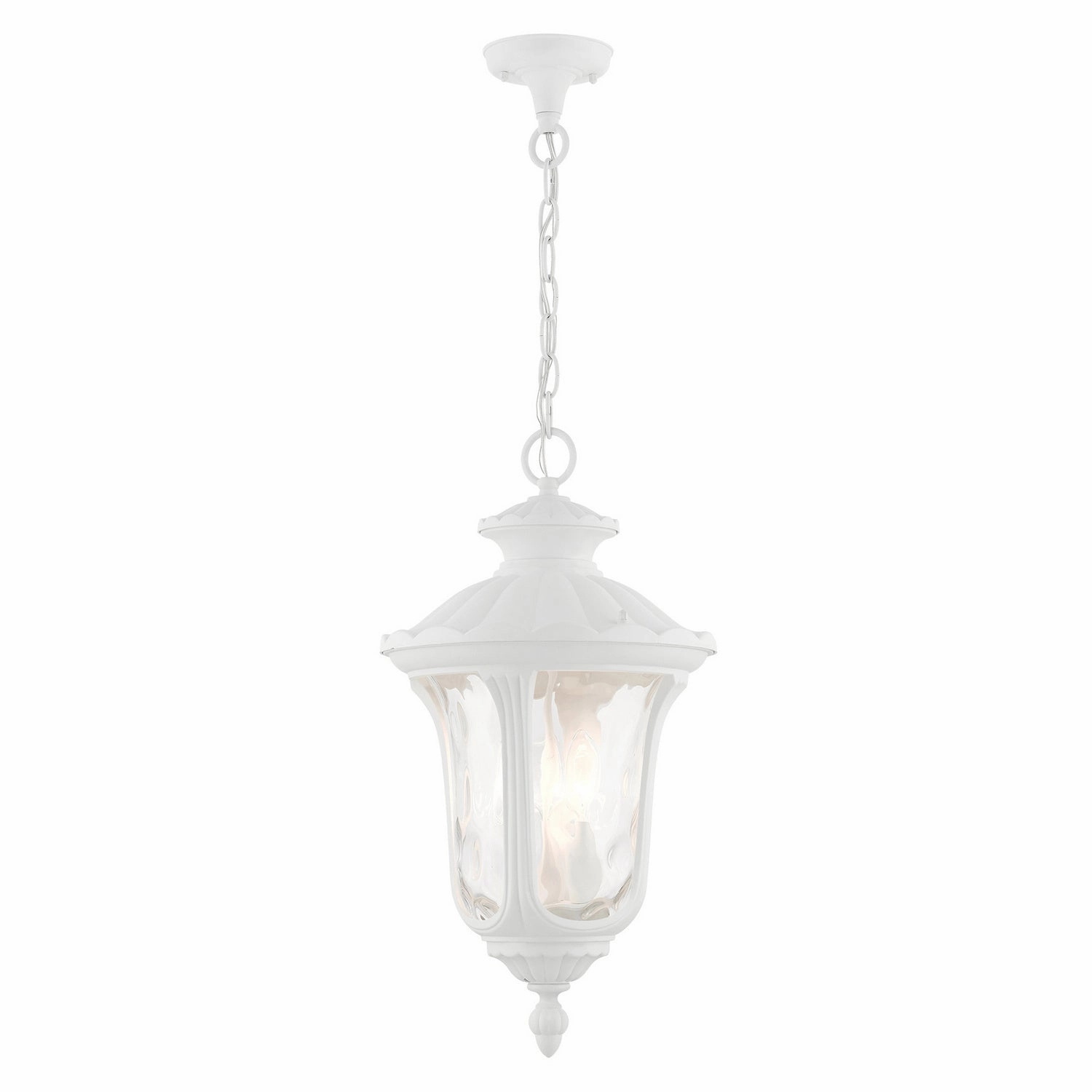 Oxford Three Light Outdoor Pendant Textured White Outdoor Hanging Lights Lighting value pack