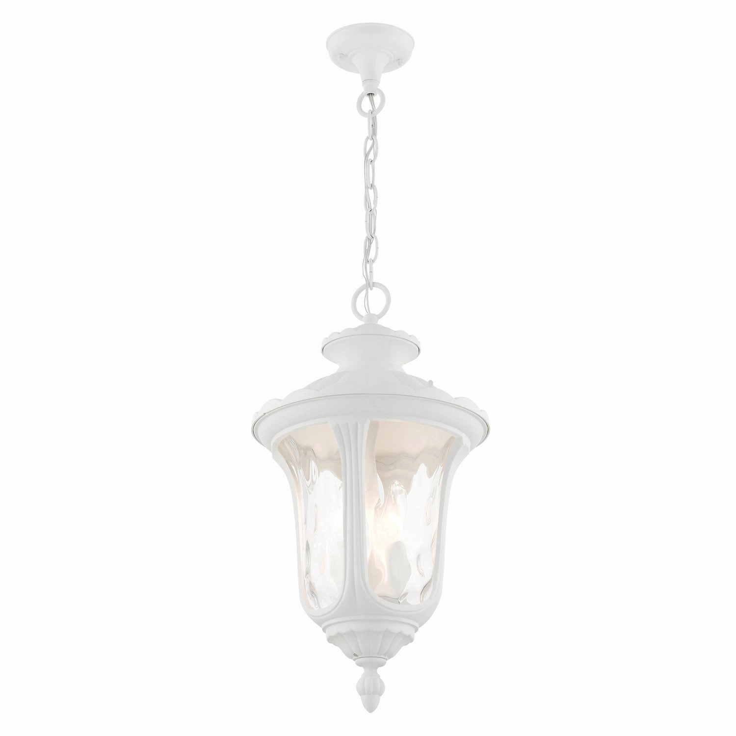 Oxford Three Light Outdoor Pendant Textured White Modern Outdoor Hanging Lights
