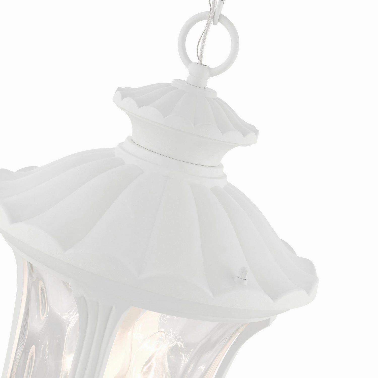 Oxford Three Light Outdoor Pendant Textured White Modern Outdoor Hanging Lights