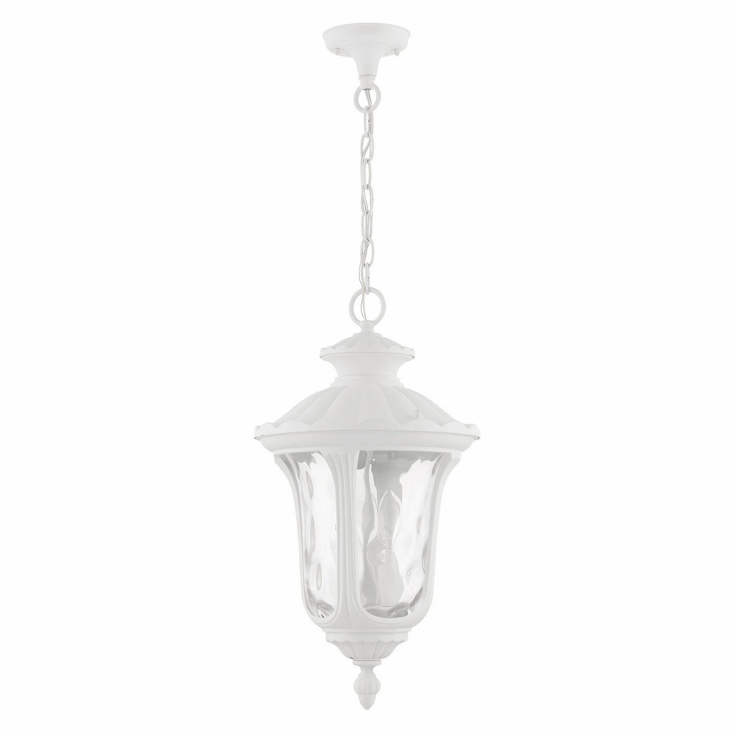 Oxford Three Light Outdoor Pendant Textured White Modern Outdoor Hanging Lights