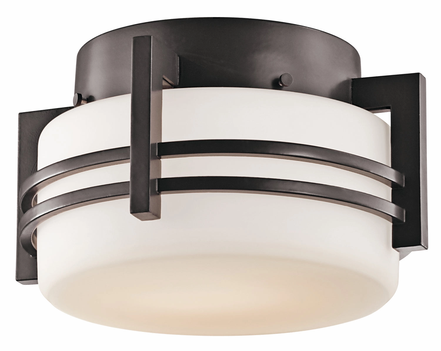 Pacific Edge One Light Outdoor Ceiling Mount Architectural Bronze Outdoor Ceiling Mount Lighting hot sale