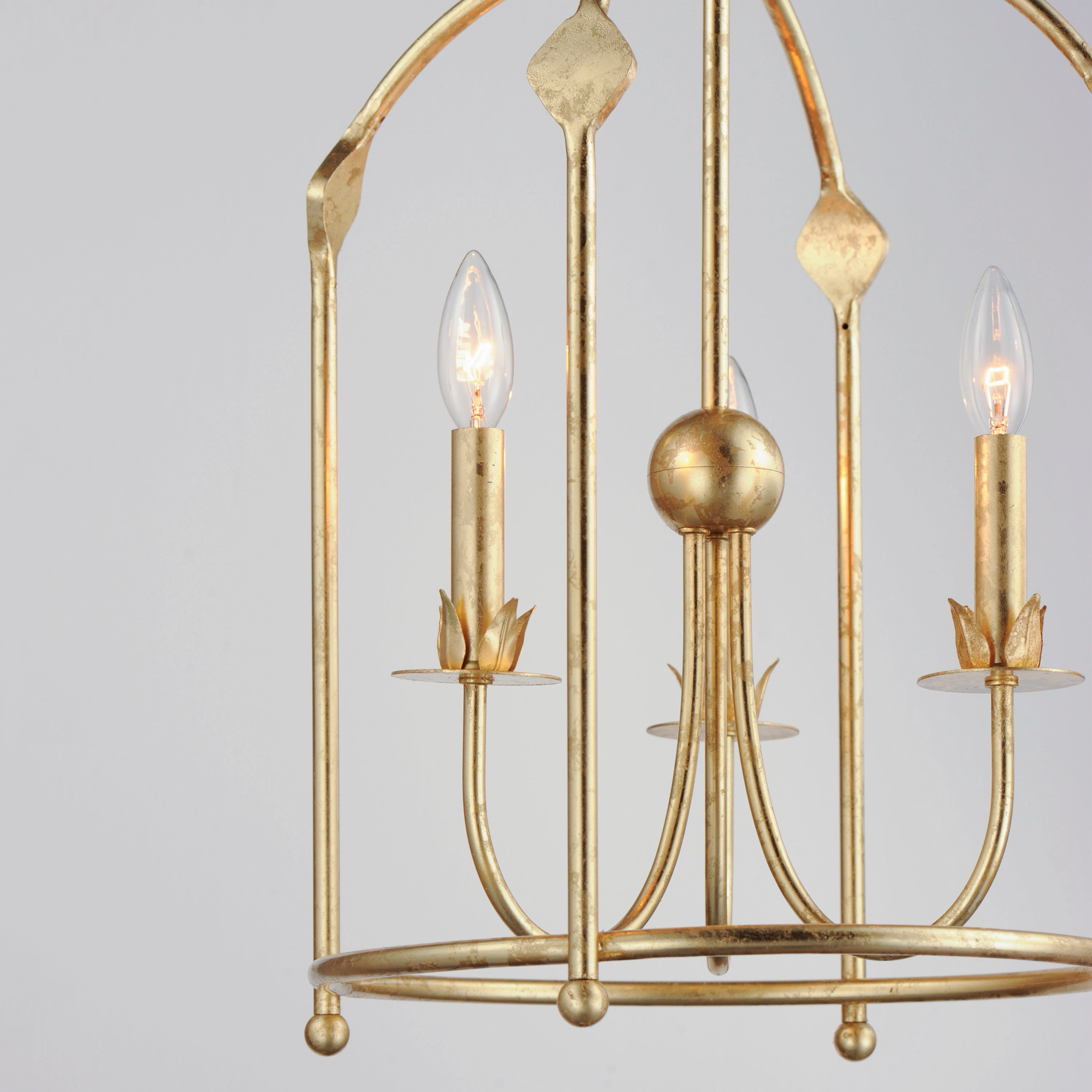 Paloma Three Light Foyer Pendant Gold Leaf Cheap Ceiling Lights available