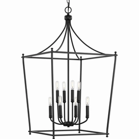 Parkhurst Eight Light Foyer Chandelier Matte Black Ceiling Lights Lighting free shipping