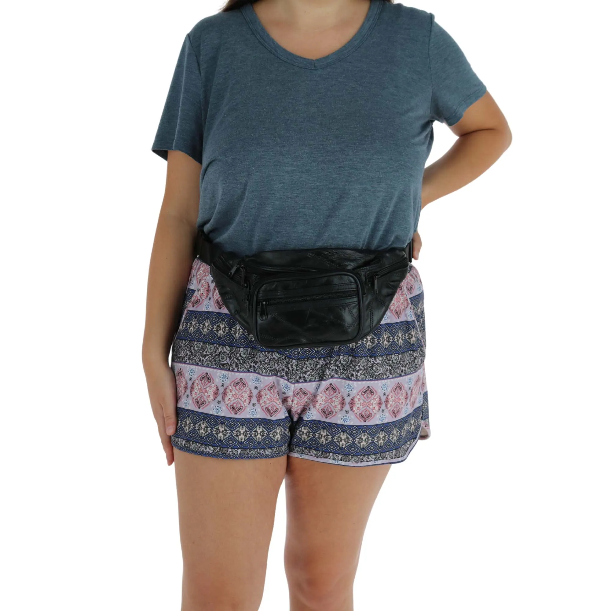 Patch Leather Small Fanny Waist Pack