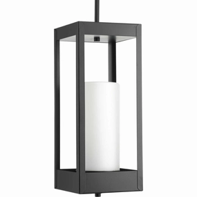 Patewood One Light Hanging Lantern Black Outdoor Hanging Lights Lighting premium