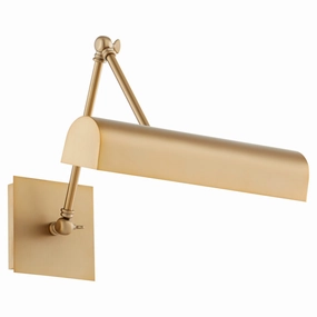 Picture Lights Two Light Picture Light Aged Brass Wall Lights for patio sale