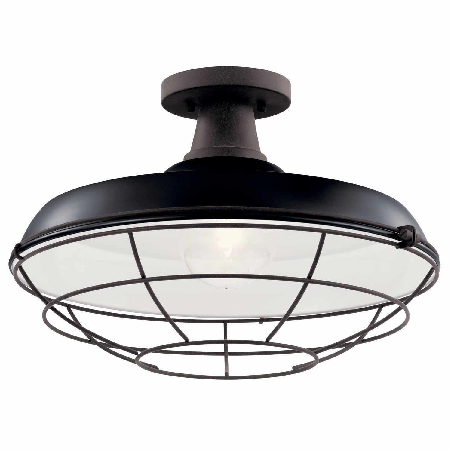 Pier One Light Outdoor Pendant/Semi Flush Black Modern Outdoor Hanging Lights