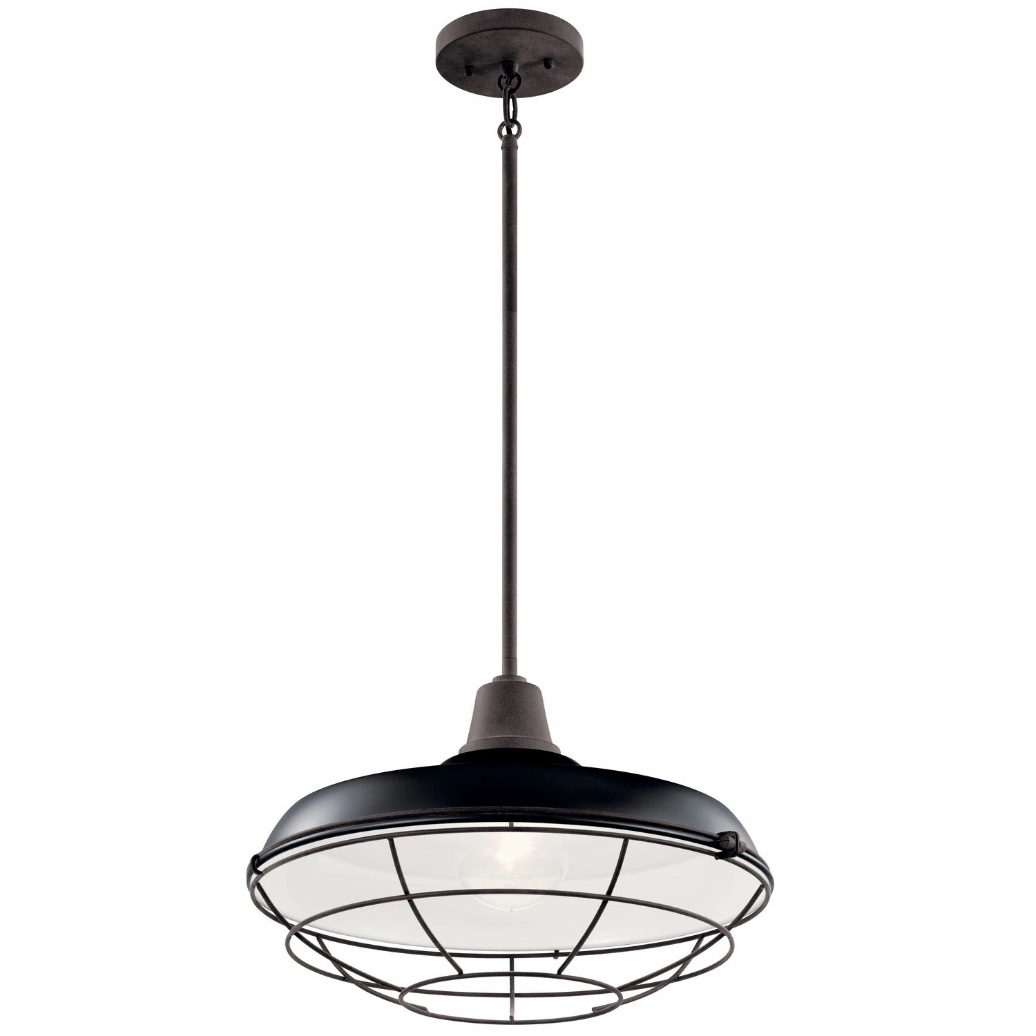 Pier One Light Outdoor Pendant/Semi Flush Black Modern Outdoor Hanging Lights