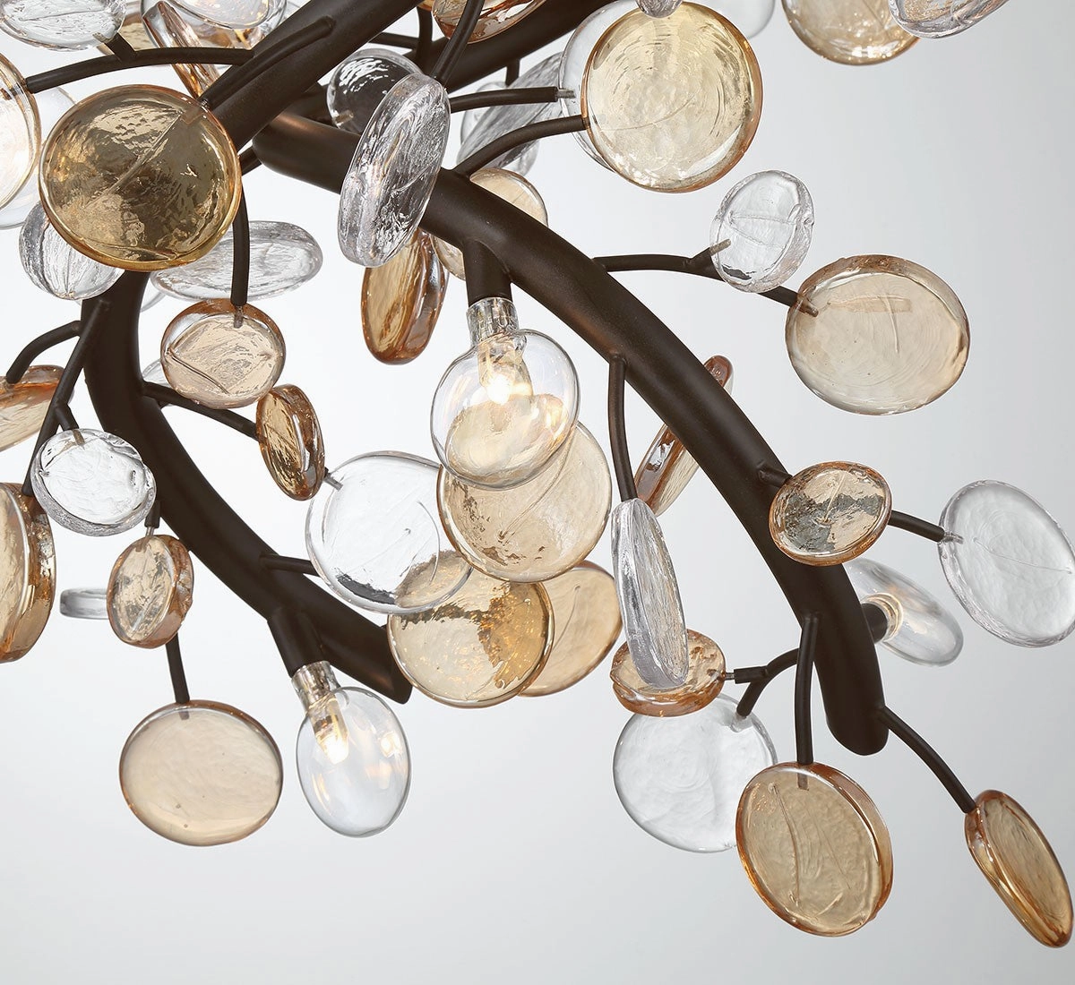 Pisa LED Chandelier Black with Gold Accent Energy-saving Ceiling Lights store
