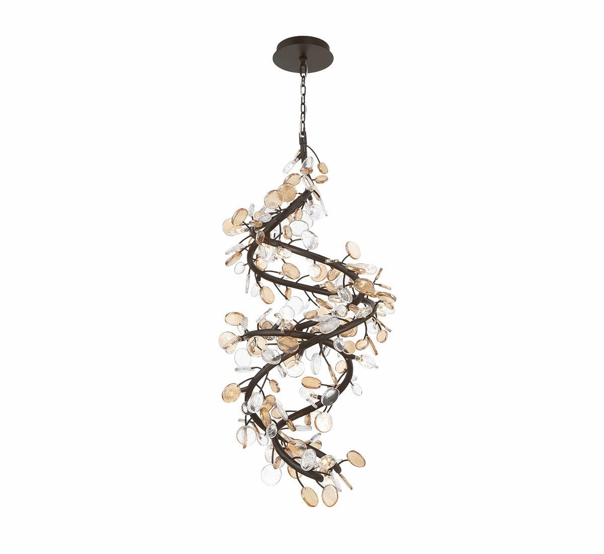 Pisa LED Chandelier Black with Gold Accent Energy-saving Ceiling Lights store