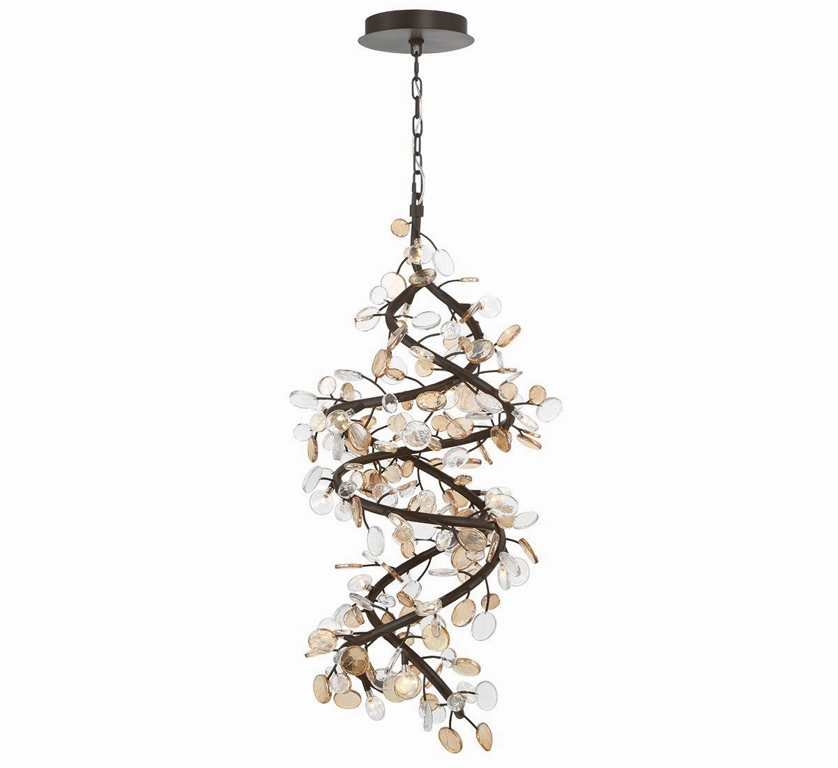 Pisa LED Chandelier Black with Gold Accent Ceiling Lights Lighting best price
