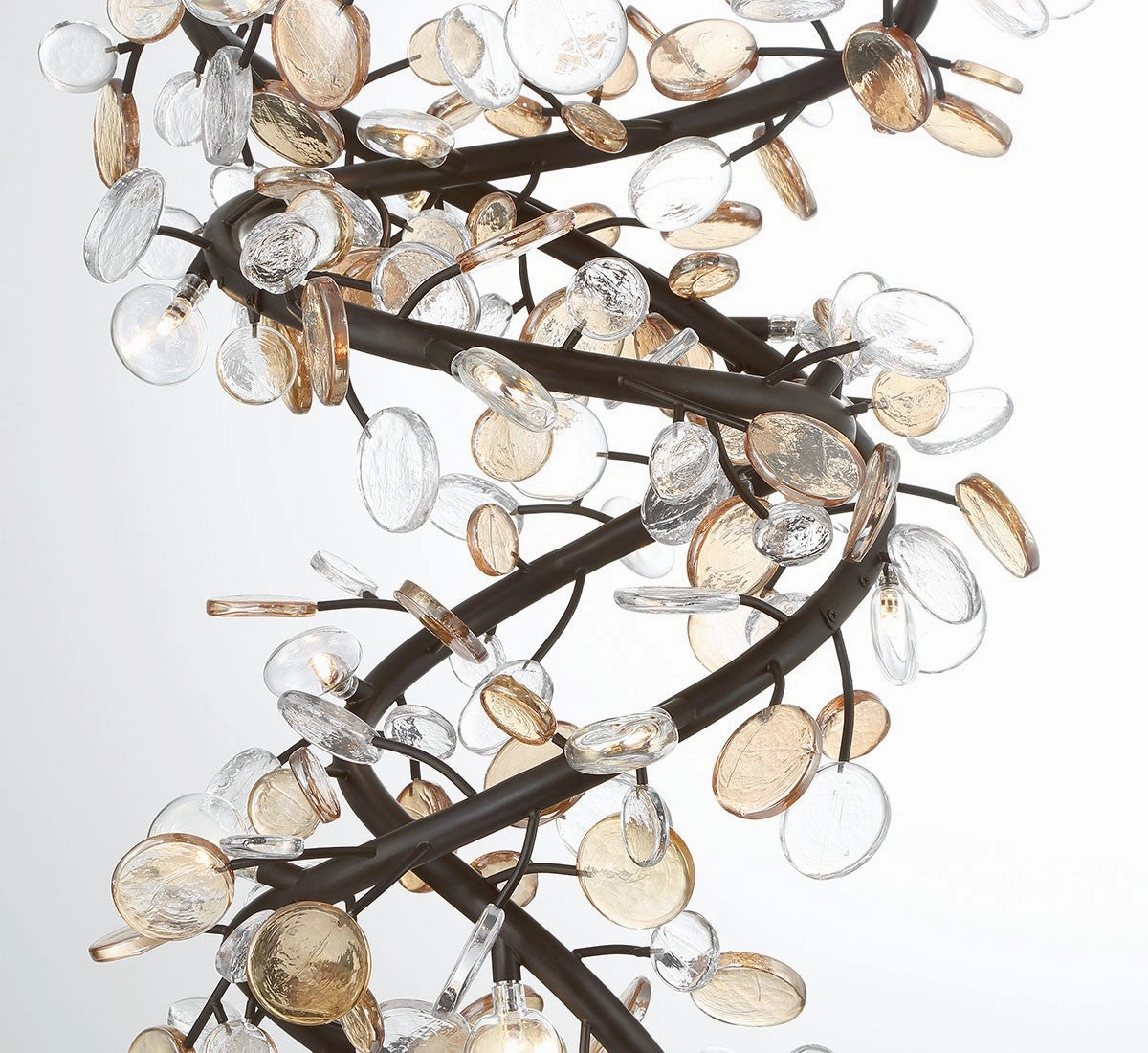 Pisa LED Chandelier Black with Gold Accent Energy-saving Ceiling Lights store