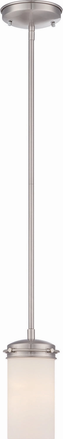 Polaris One Light Mini Pendant Brushed Nickel Sale on modern Wall Lights
