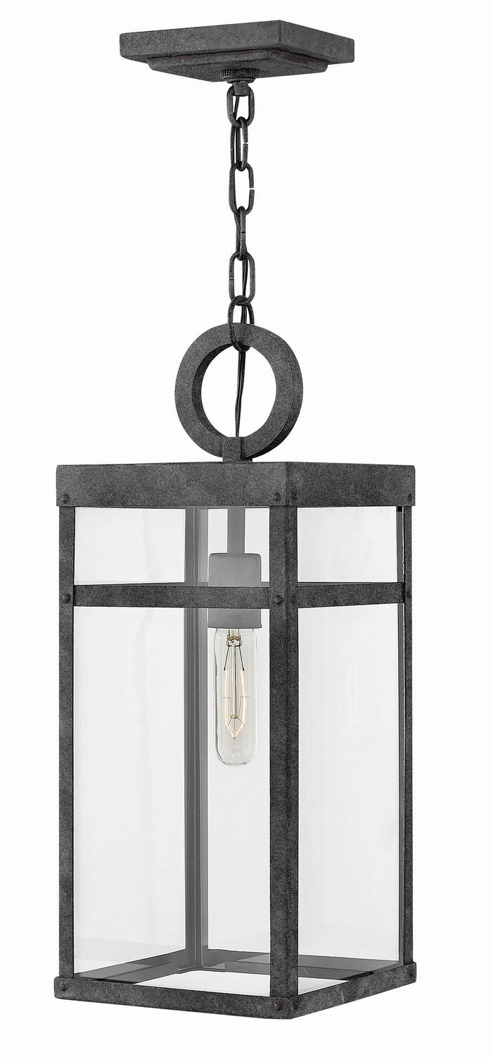 Porter LED Hanging Lantern Aged Zinc Outdoor Hanging Lights Lighting value pack