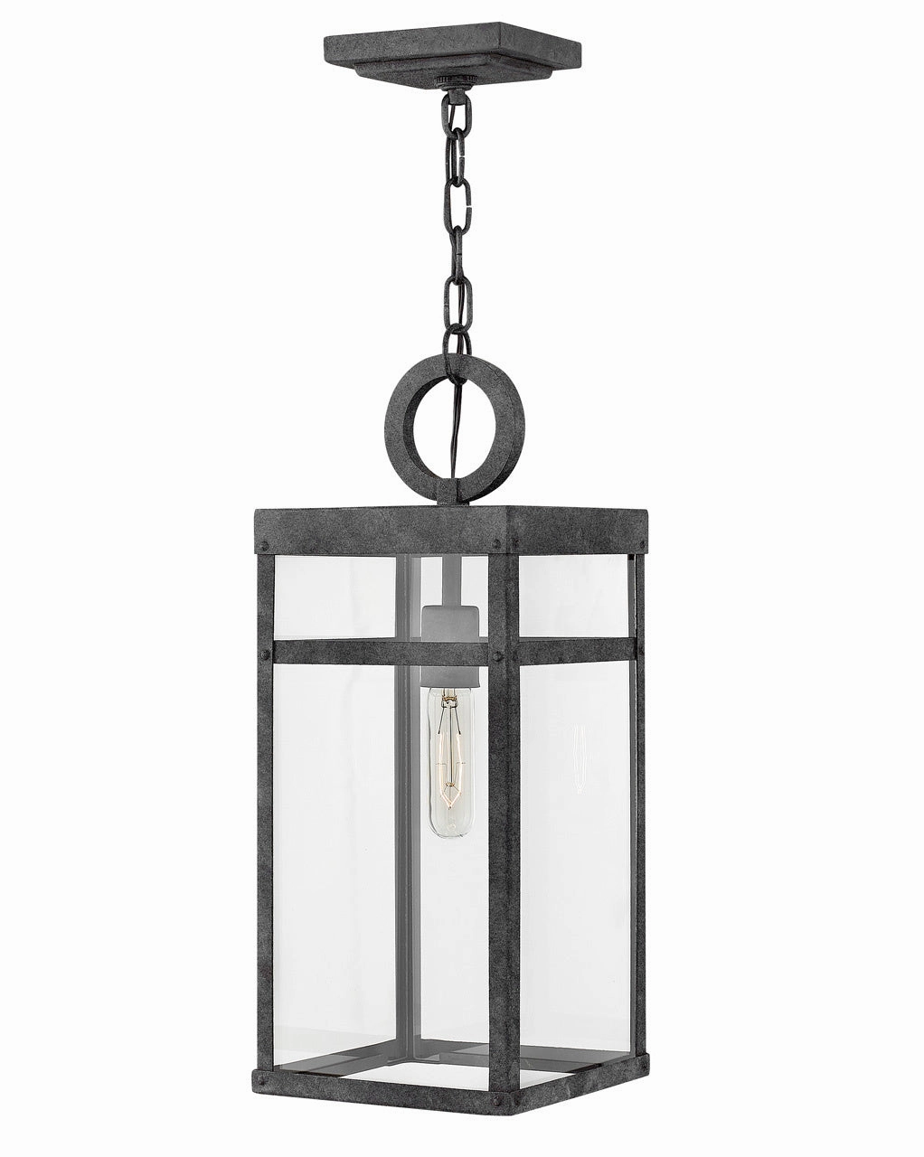 Porter LED Hanging Lantern Aged Zinc Outdoor Hanging Lights Lighting value pack