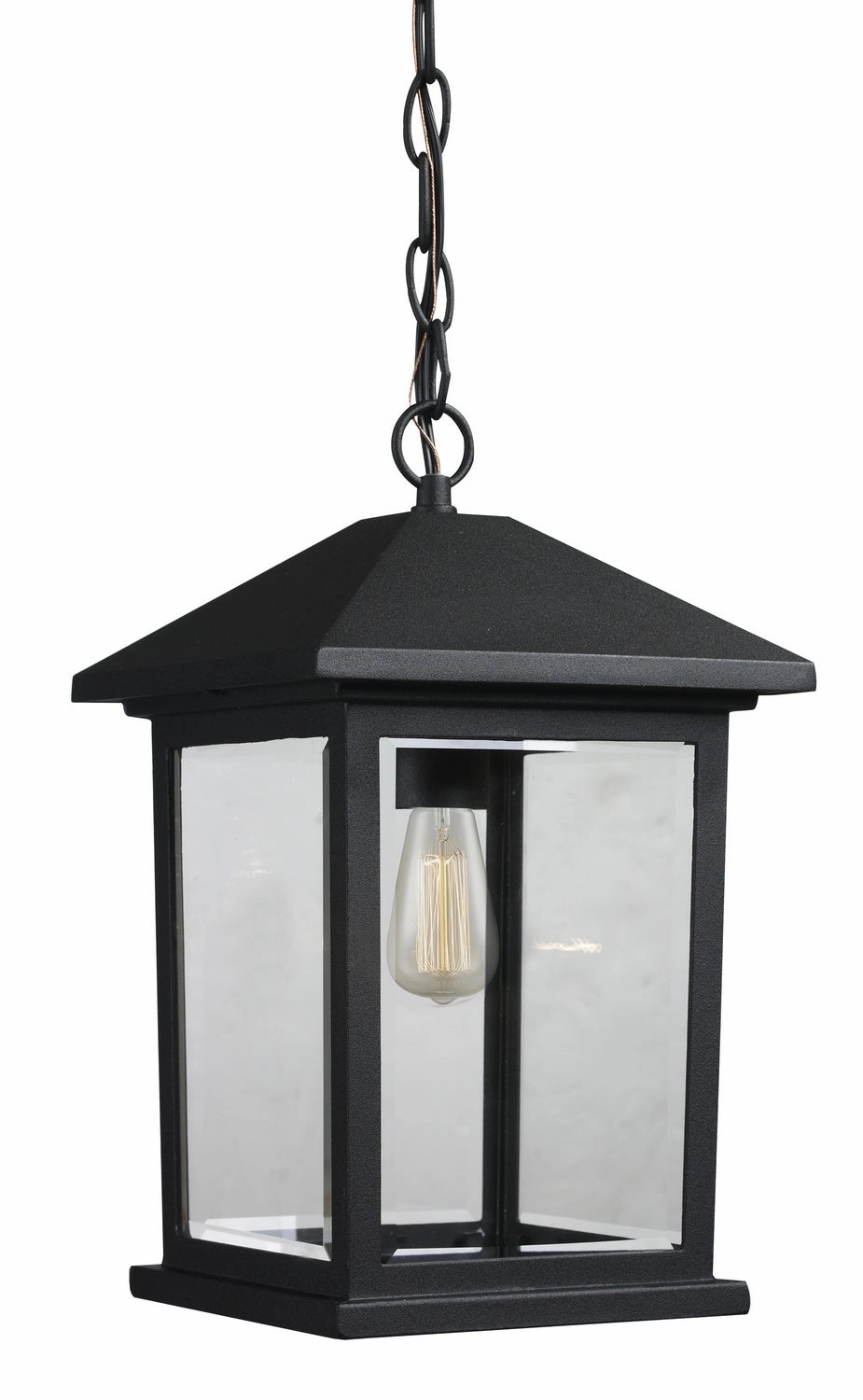 Portland One Light Outdoor Chain Mount Ceiling Fixture Black Outdoor Hanging Lights Lighting best seller