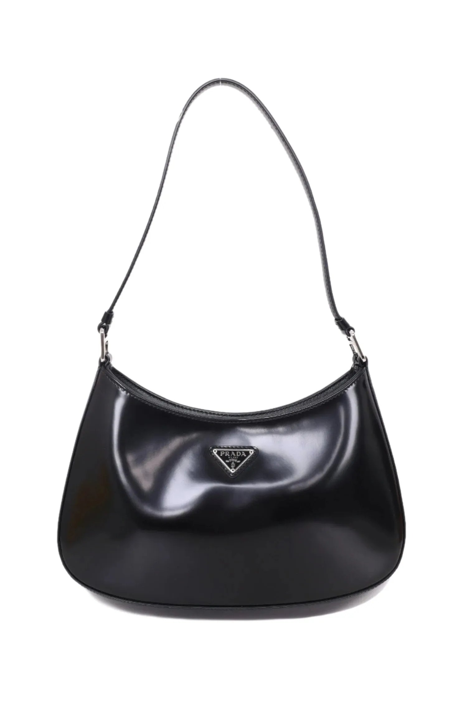 Prada Black Patent Cleo Shoulder Bag