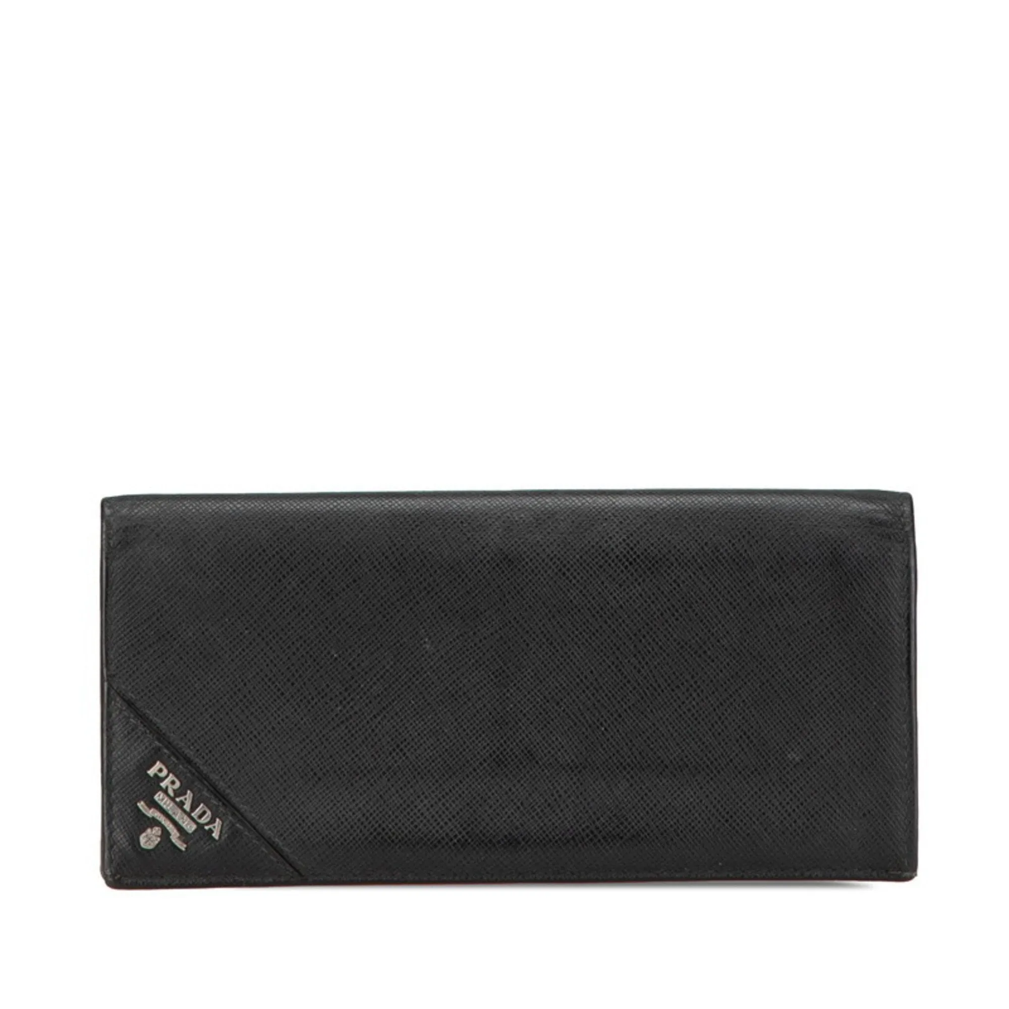 Prada Leather Long Wallet (Bi-Fold) (Pre-Owned)