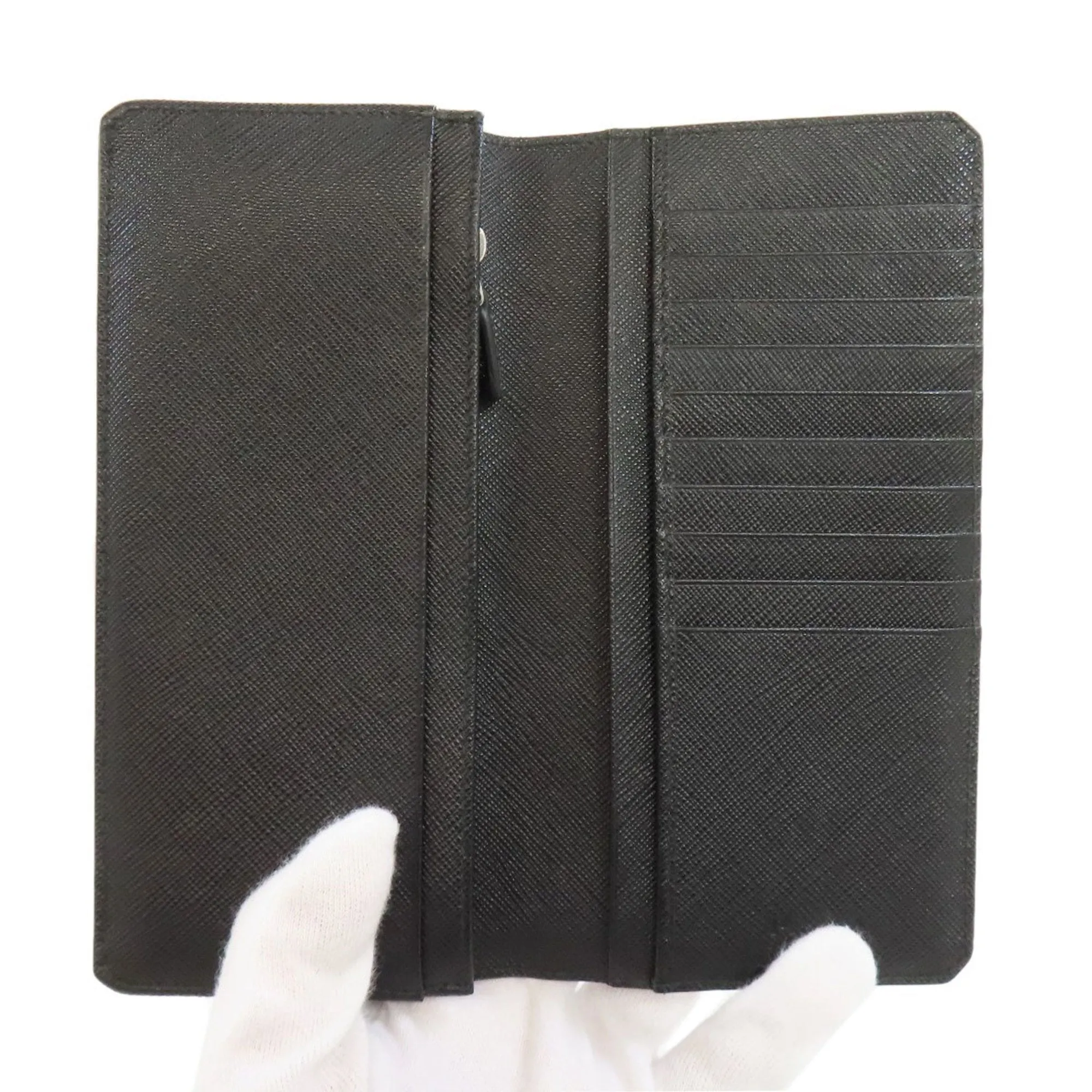 Prada Leather Long Wallet (Bi-Fold) (Pre-Owned)