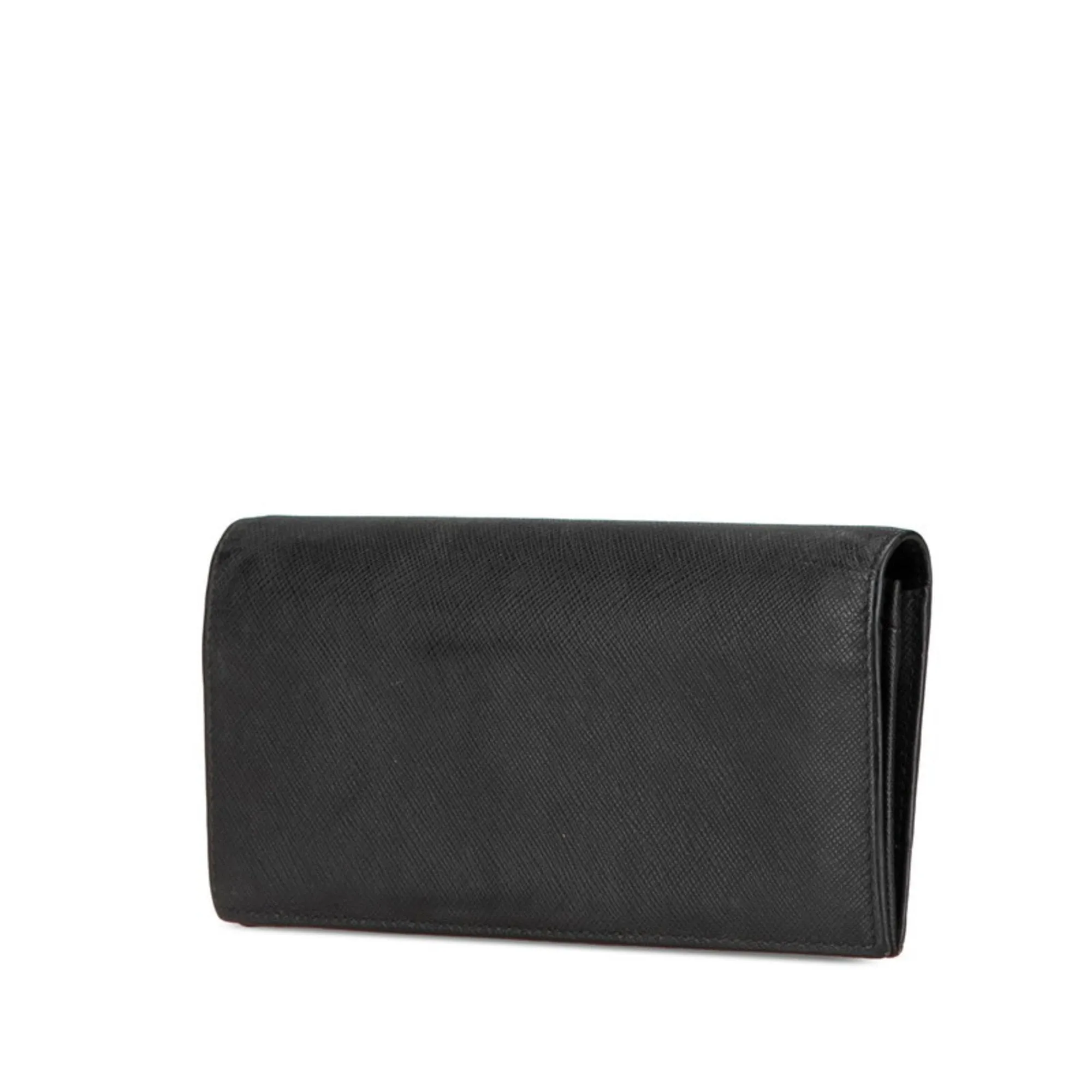 Prada Leather Long Wallet (Bi-Fold) (Pre-Owned)
