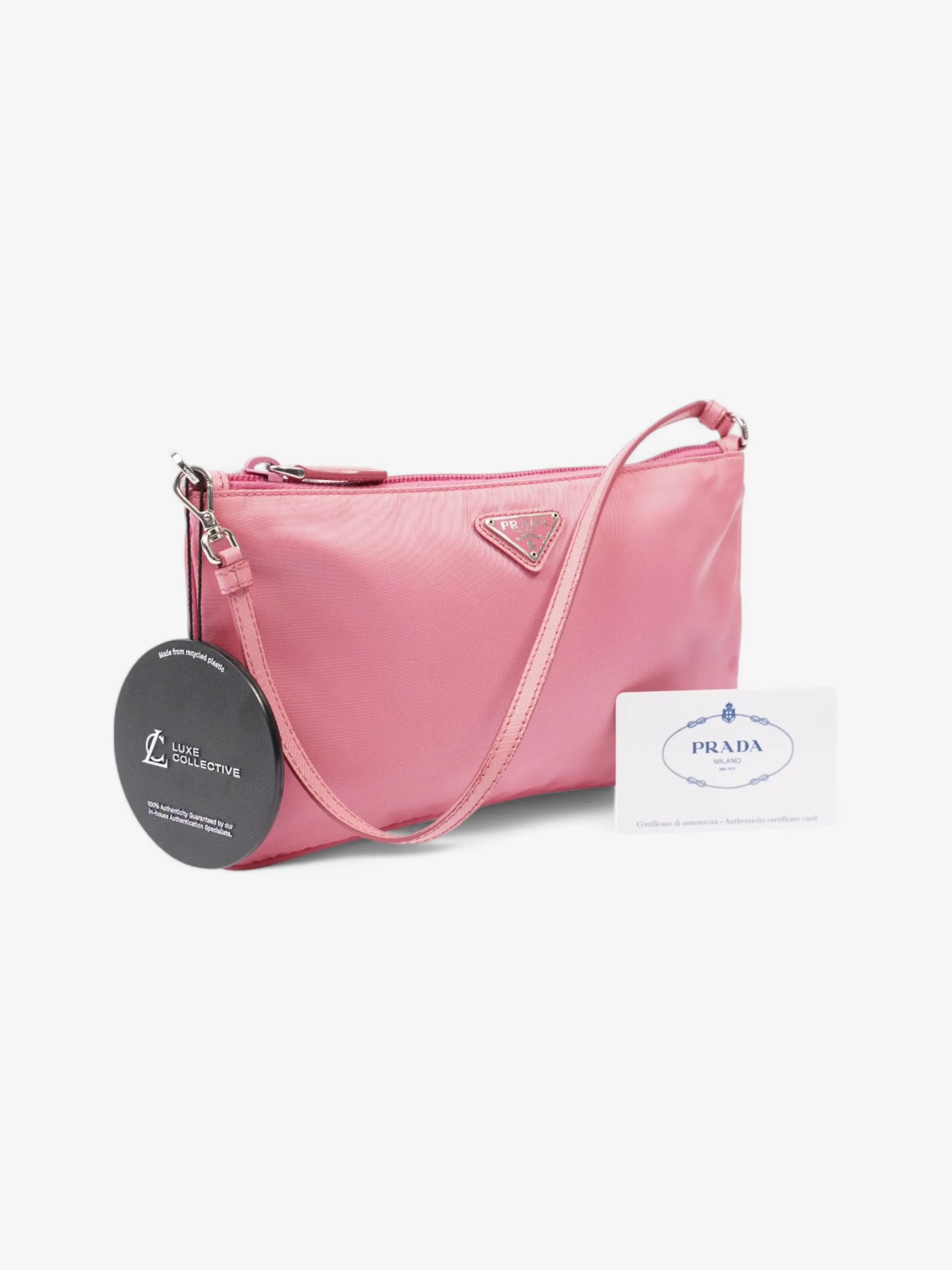 Prada Shoulder Bag Pink Nylon