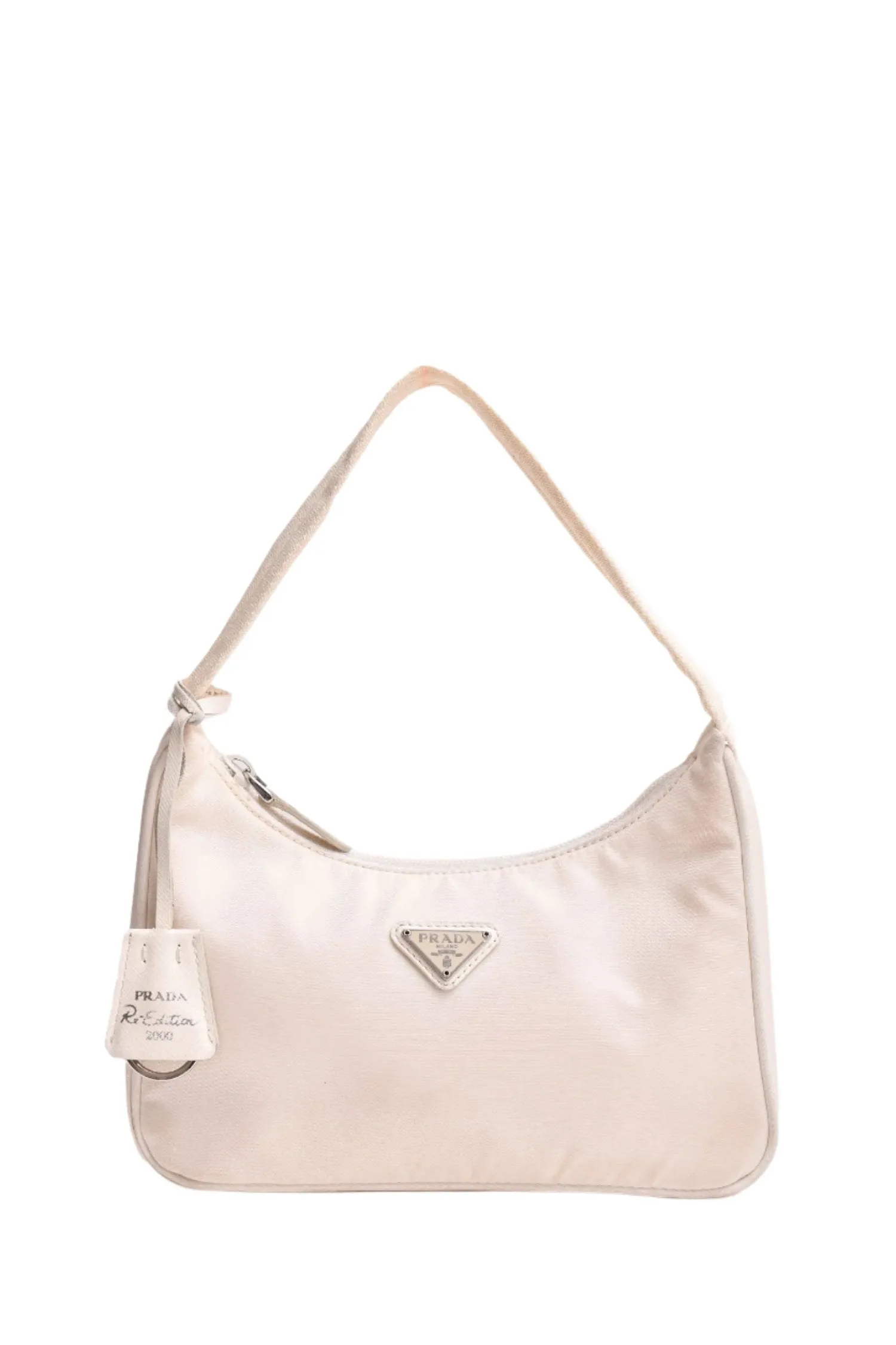 Prada White Nylon Re-Edition 2000 Shoulder Bag (As Is)