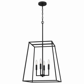Prescott Four Light Pendant Matte Black Ceiling Lights Lighting cheap deals