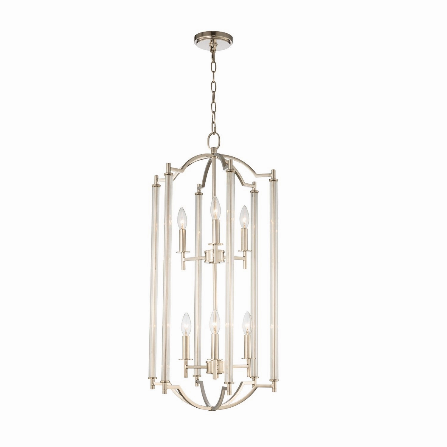 Provence Six Light Foyer Pendant Polished Nickel Ceiling Lights Lighting best price