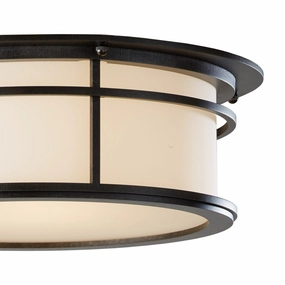 Province Two Light Outdoor Flush Mount Coastal Dark Smoke Outdoor Ceiling Mount Lighting flash sale