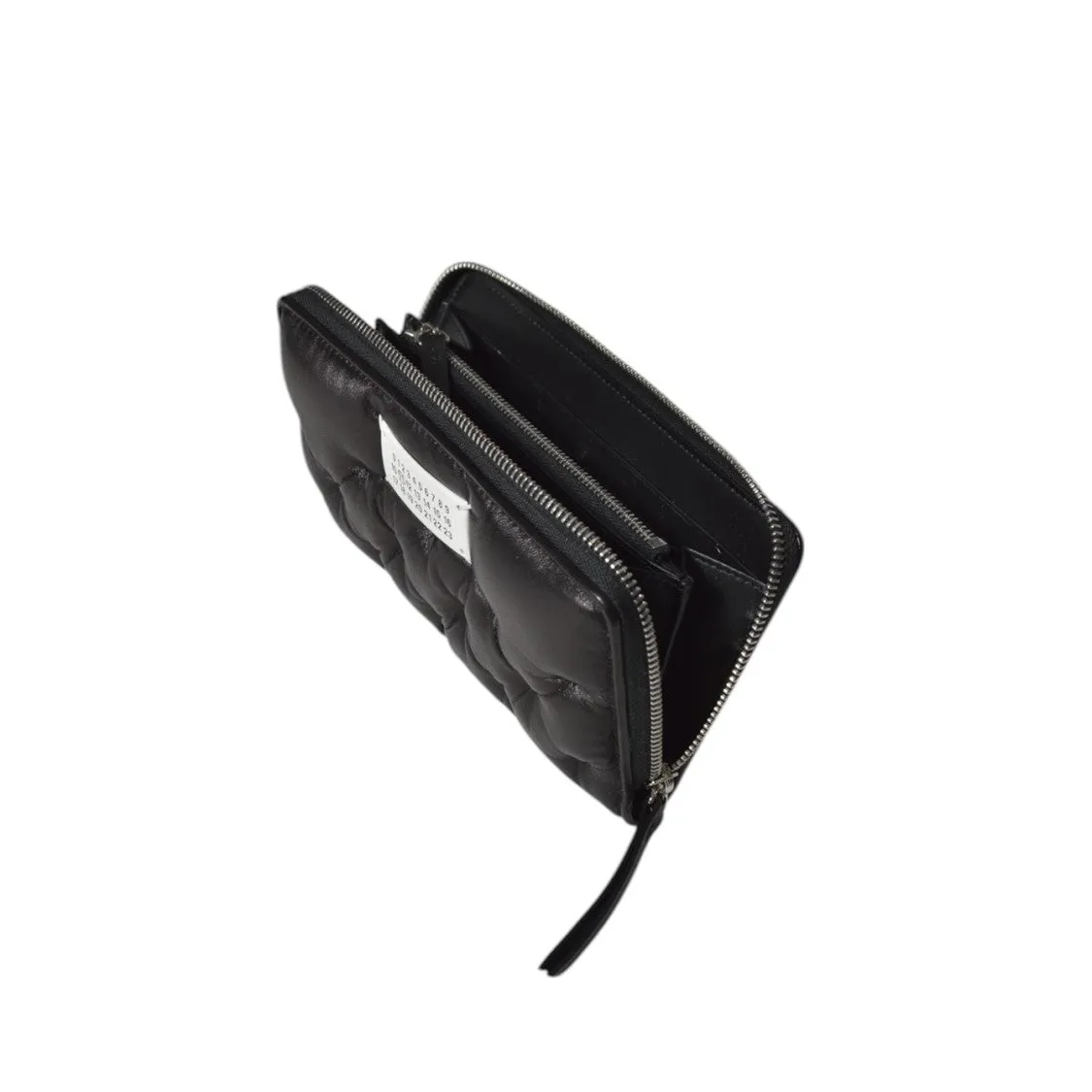 Quilted Nappa Leather Continental Wallet With Zip Closure