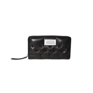 Quilted Nappa Leather Continental Wallet With Zip Closure