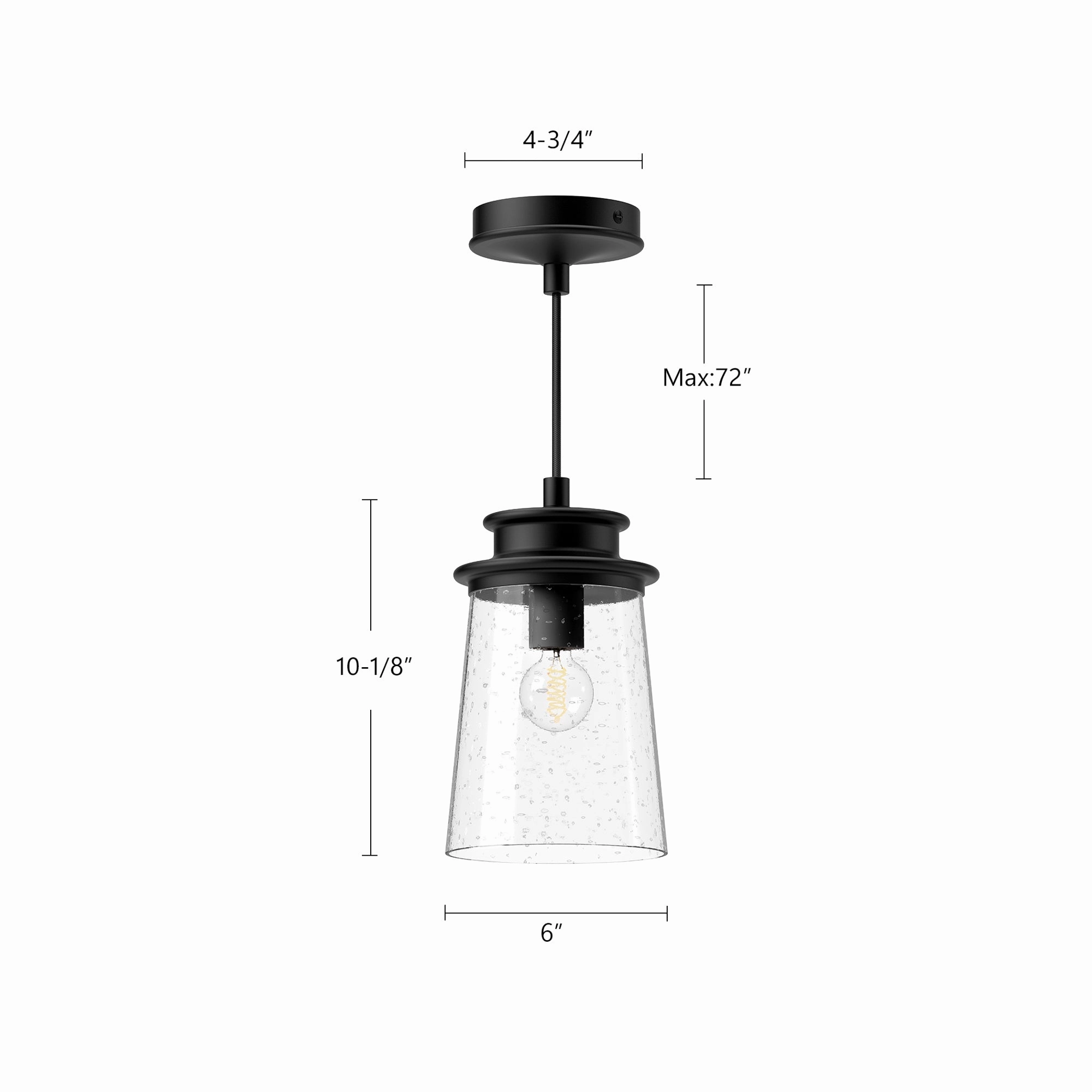 Quincy One Light Exterior Pendant Clear Bubble Glass/Textured Black Hanging Lantern Lights deals