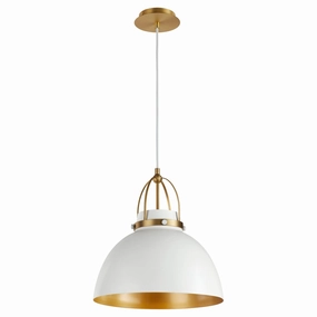 Quorum Picture Lights 823-0880 Pendant Light - Studio White W/ Aged Brass Wall Lighting outlet online