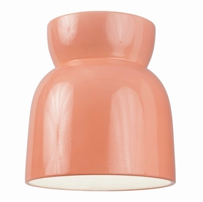 Radiance Collection LED Flush-Mount Gloss Blush Outdoor Ceiling Mount Lighting flash sale
