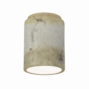 Radiance Flush-Mount Greco Travertine Outdoor Ceiling Mount Lighting flash sale
