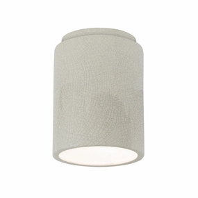 Radiance Flush-Mount White Crackle Outdoor Ceiling Mount Lighting flash sale