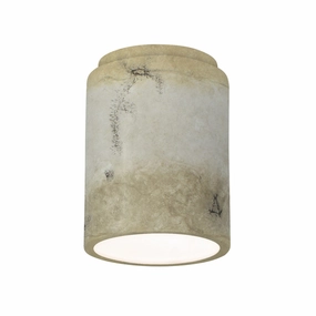Radiance LED Flush-Mount Greco Travertine Outdoor Ceiling Mount Lighting flash sale