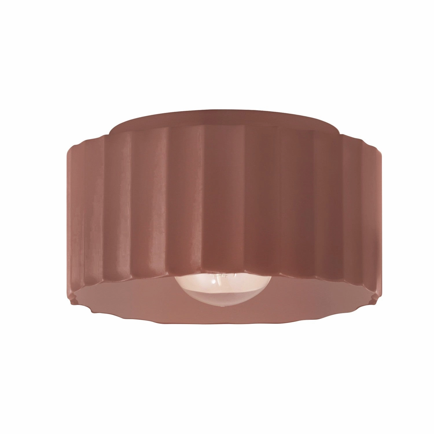 Radiance One Light Outdoor Flush Mount Canyon Clay Outdoor Ceiling Mount Lighting flash sale