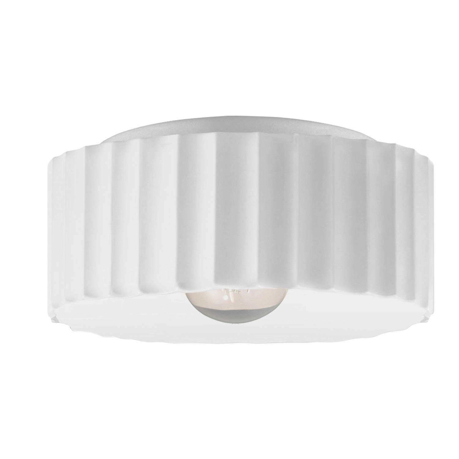 Radiance One Light Outdoor Flush Mount Gloss White Outdoor Ceiling Mount Lighting flash sale