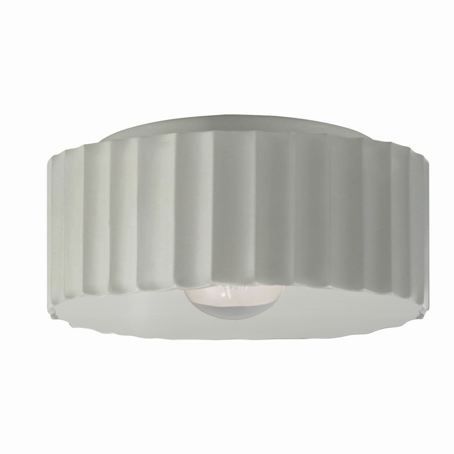 Radiance One Light Outdoor Flush Mount Matte White Outdoor Ceiling Mount Lighting flash sale