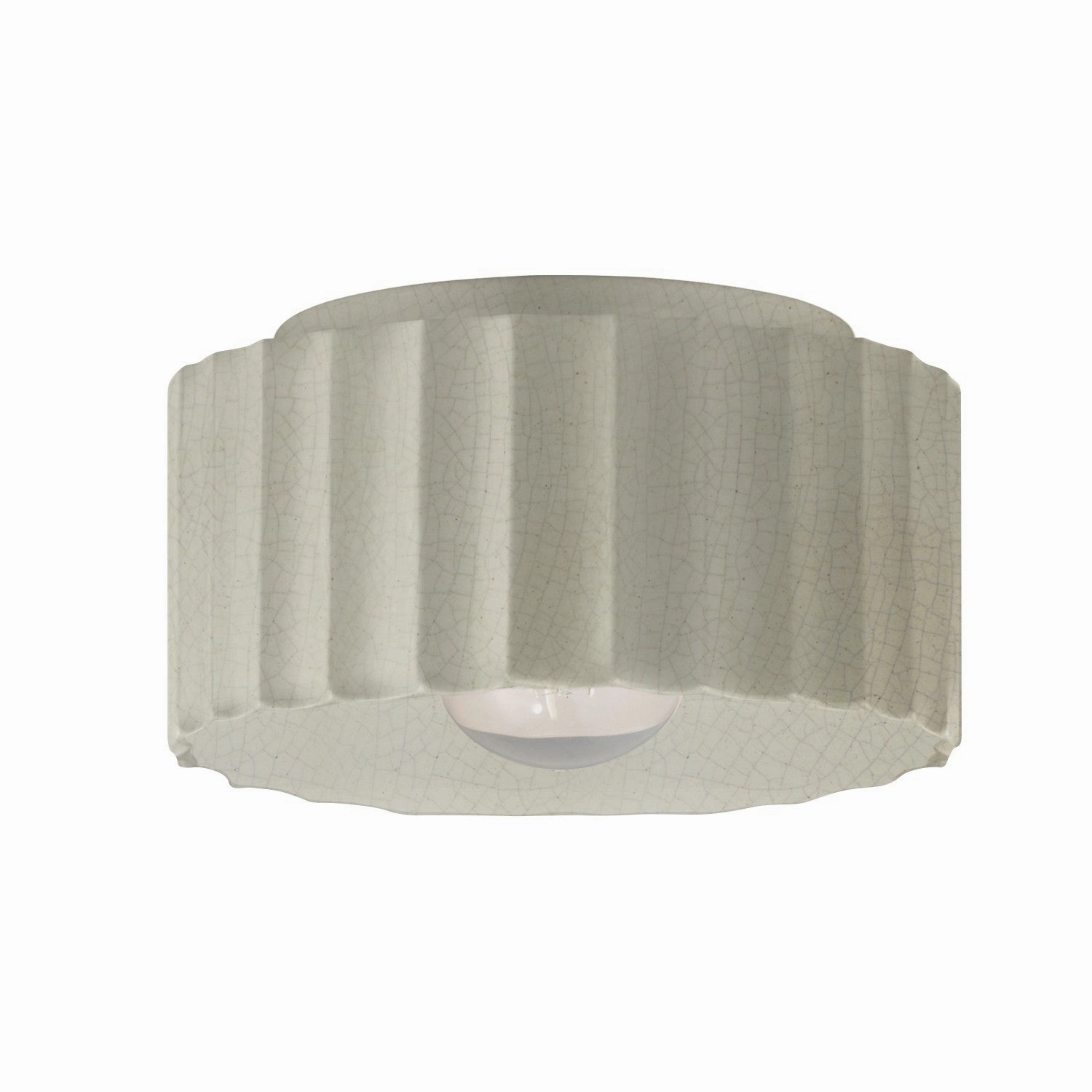 Radiance One Light Outdoor Flush Mount White Crackle Outdoor Ceiling Mount Lighting flash sale