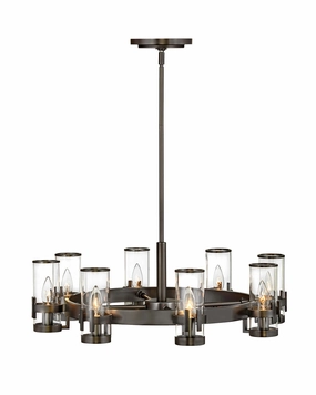 Reeve LED Chandelier in Black Oxide Modern Ceiling Lights shop