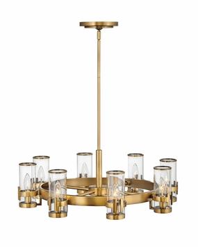 Reeve LED Chandelier in Heritage Brass Modern Ceiling Lights shop