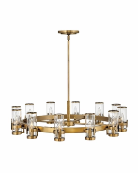 Reeve LED Chandelier in Heritage Brass Modern Ceiling Lights shop