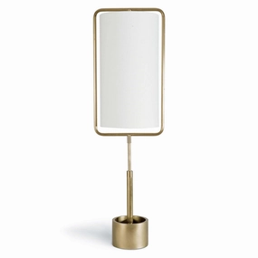 Regina Andrew 13-1217NB Modern Geo Lamp Natural Brass Discount Lighting Lamps