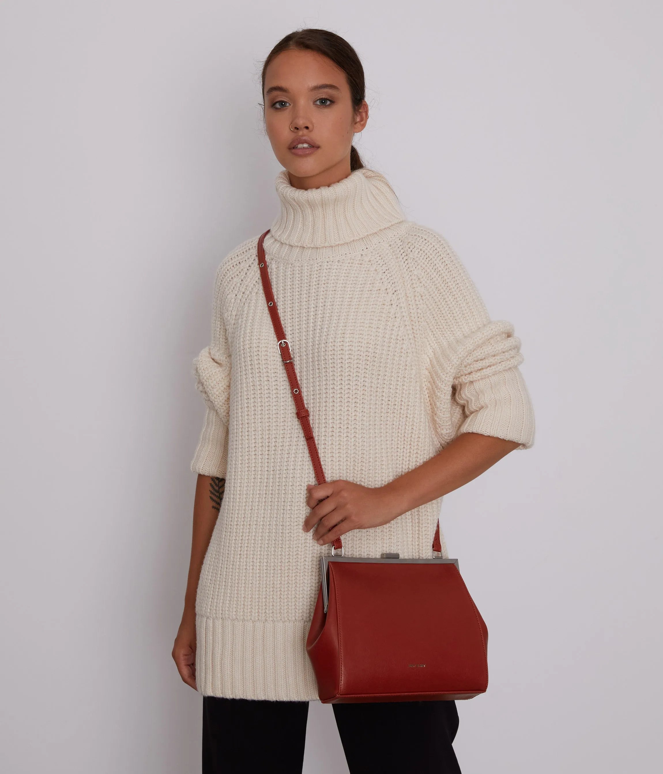 REIKA Vegan Frame Crossbody Bag - Vintage